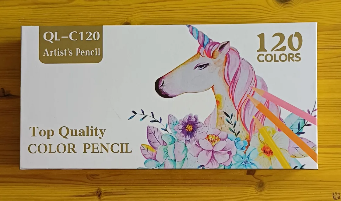 새상품) 유성색연필 120+컬러링북+컬러링엽서