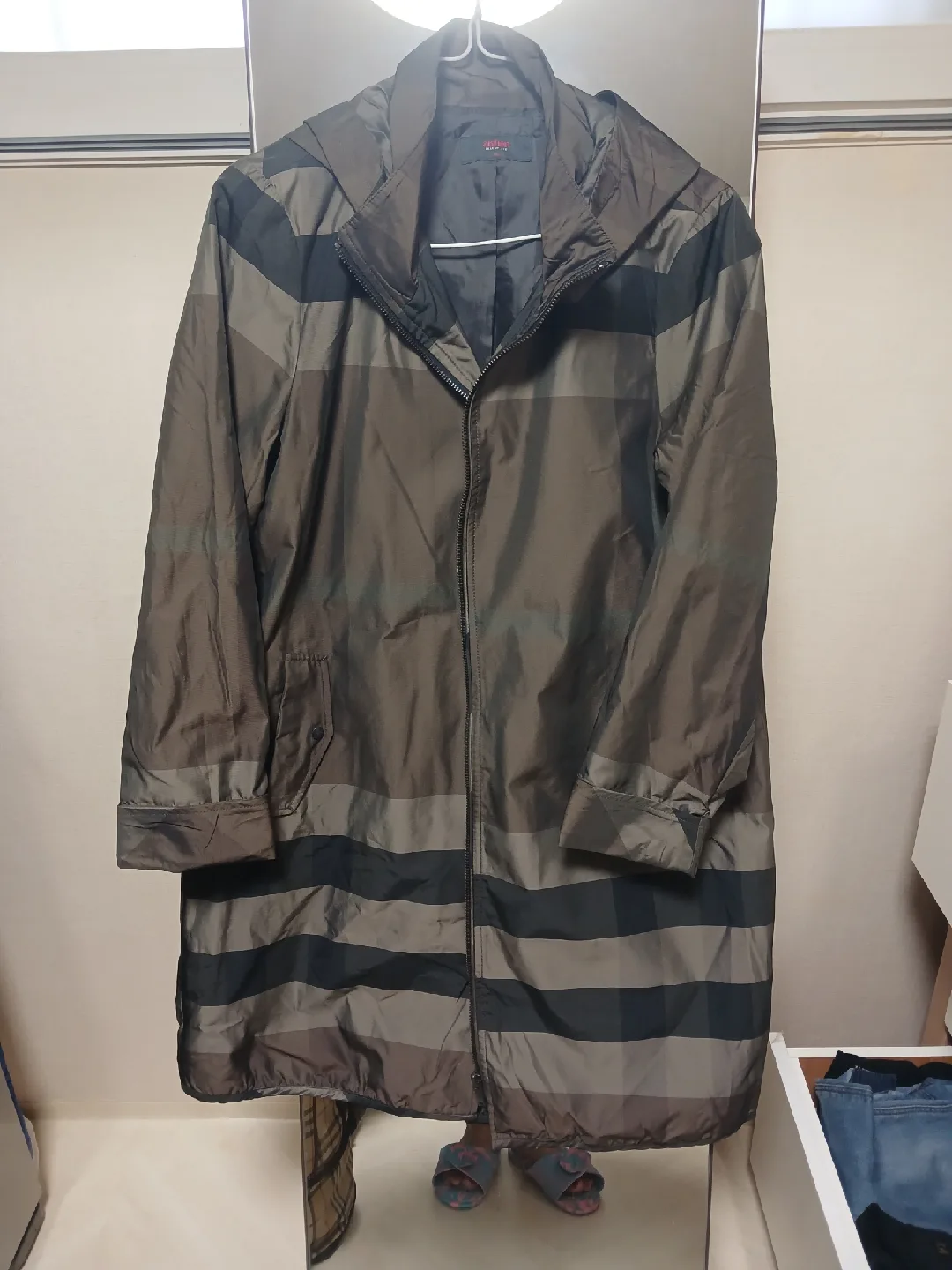 지센 체크 바람막이 자켓 100