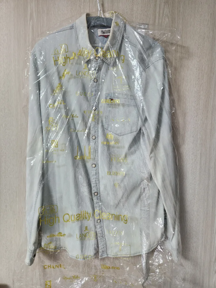 타미힐피거 데님 셔츠 L 연청