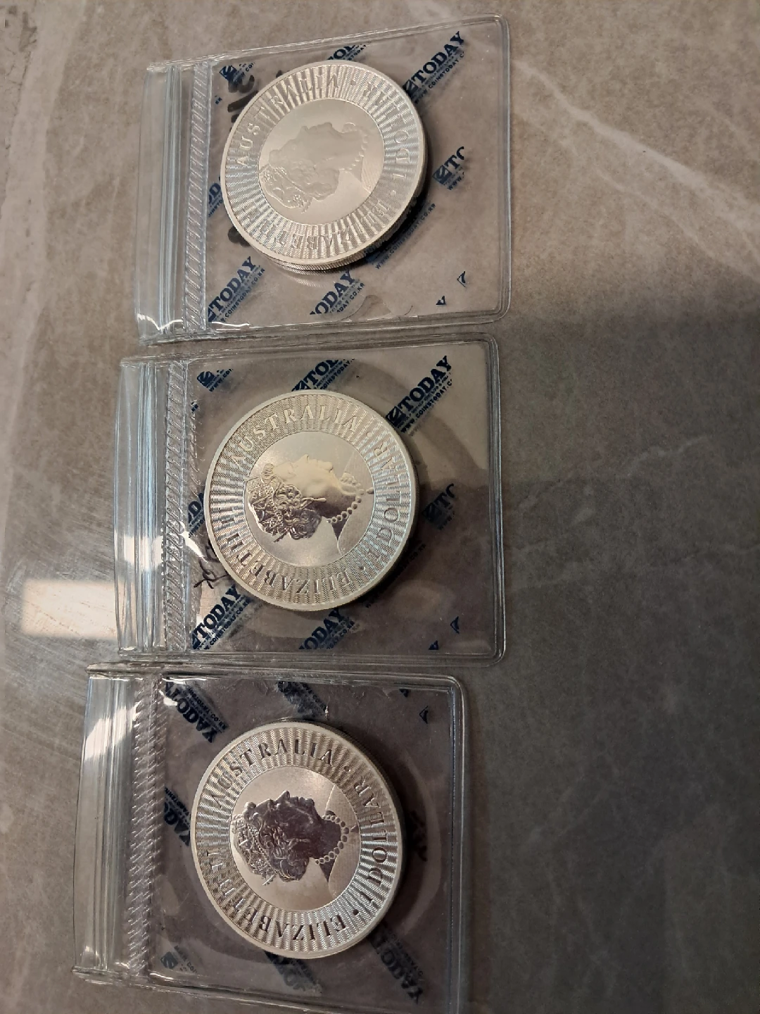 호주 1oz 은화 3개