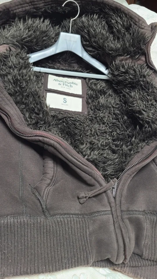 아베크롬비 울프죠 양털 후드 집업 뽀글이 후드 집업