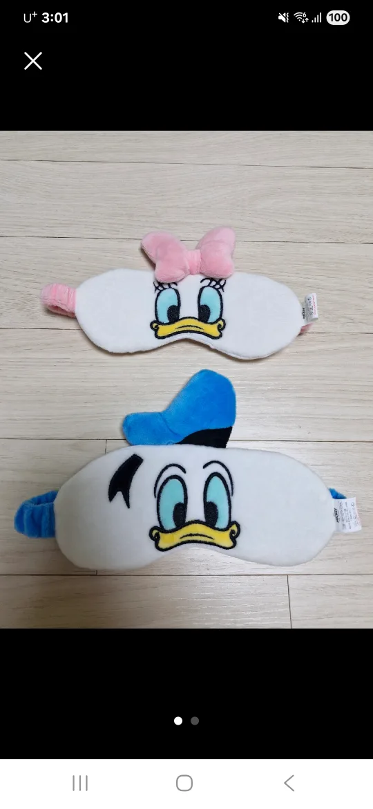 디즈니 도날드 덕 & 데이지 덕 안대 세트 중고