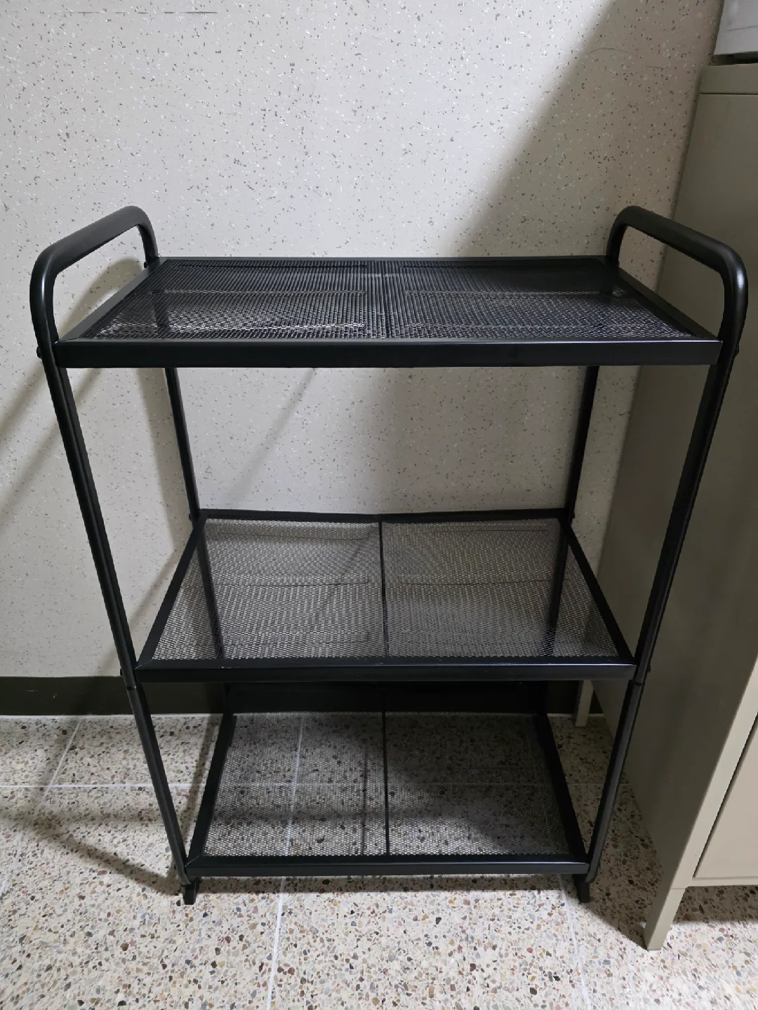 이케아 마켓비철제3단 선반(이동식 트롤리수납장 서랍장)