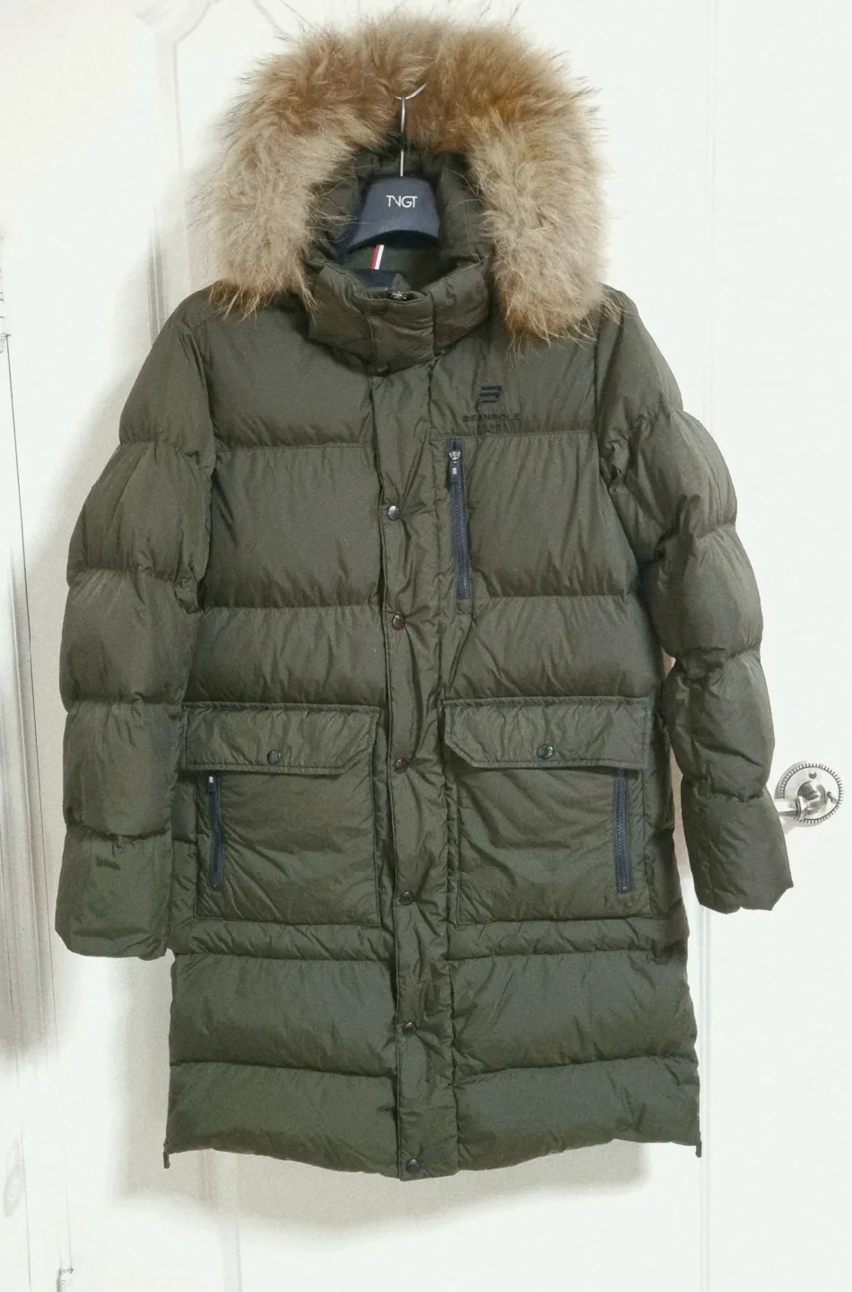 빈폴 라쿤퍼 구스 CHUBBY PUFFER 반롱 자켓