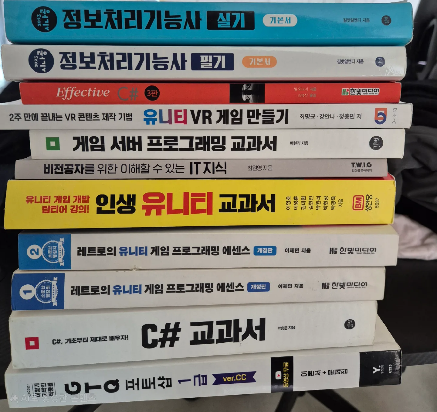 정보처리기능사 · C# · 유니티 게임 개발 도서 중고 판매합니다!