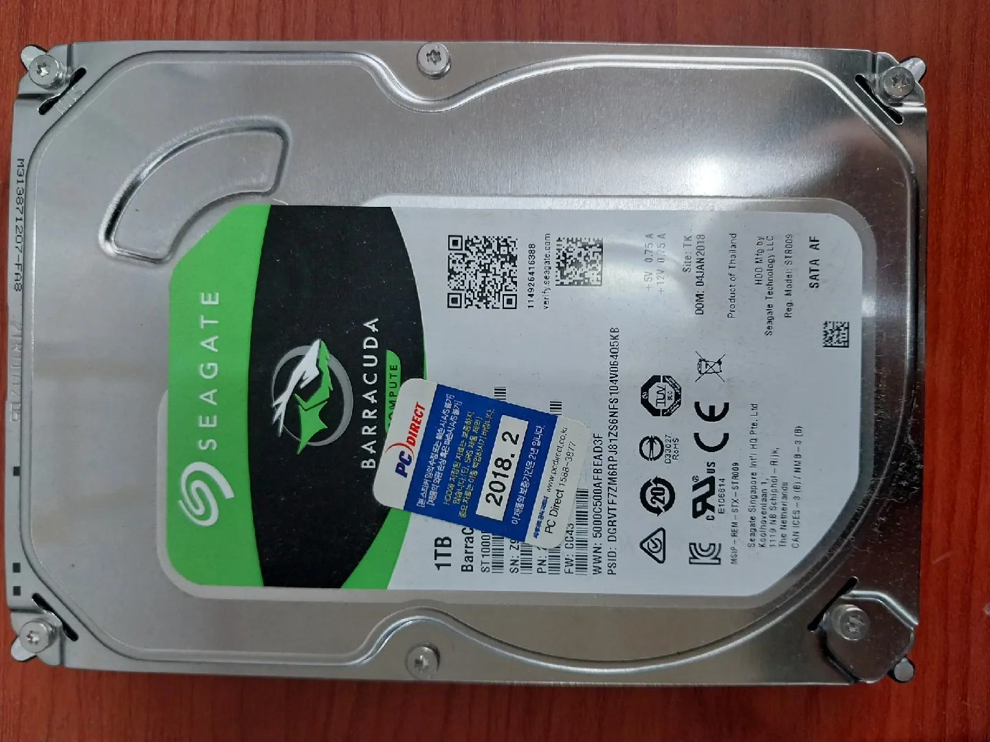 시게이트 3.5인치 데스크탑용 중고하드 1tb  팝니다