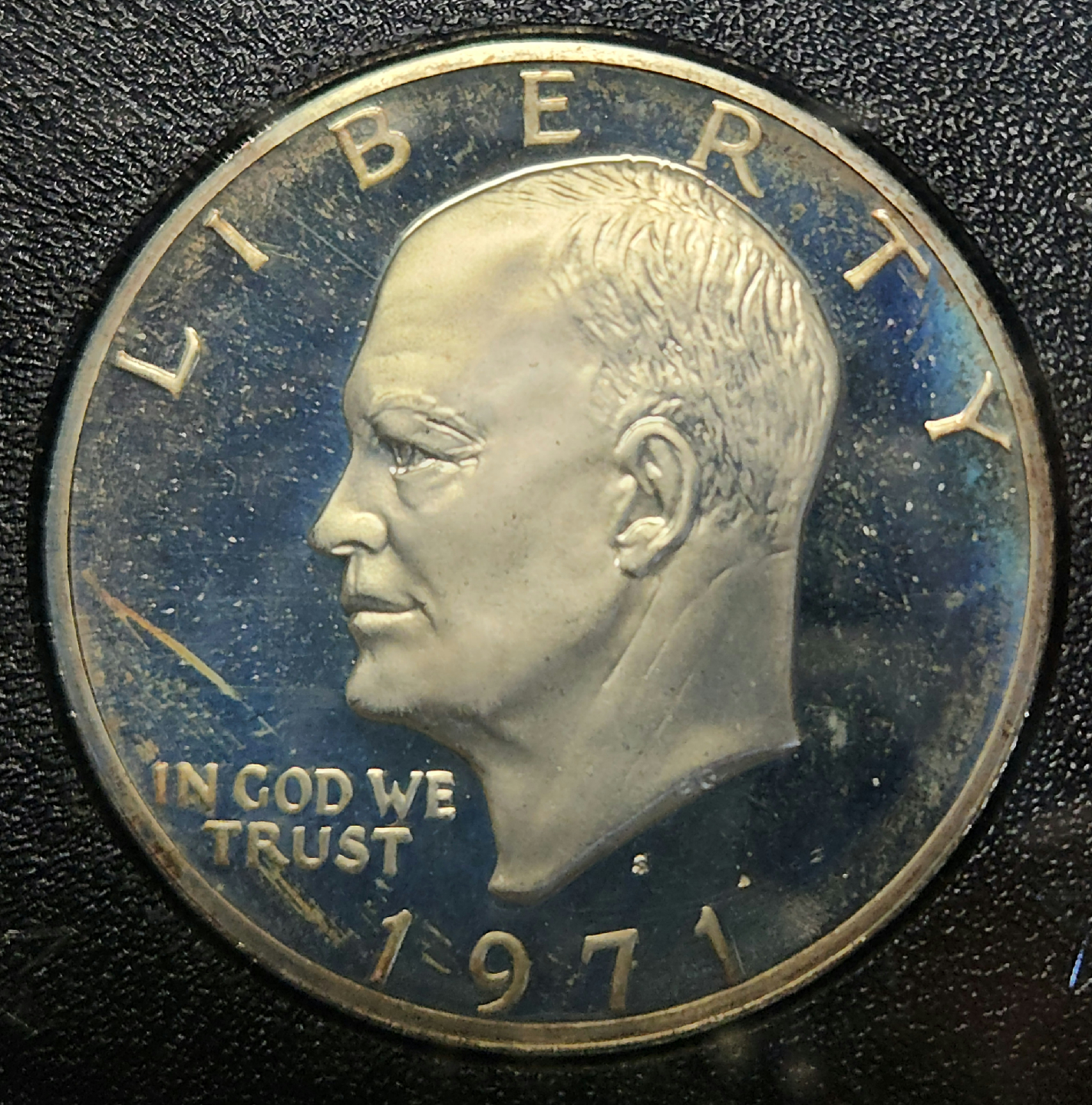 실버80 첫 발행 동전 미국주화 IKE 달러 프루프 1971 S 은화