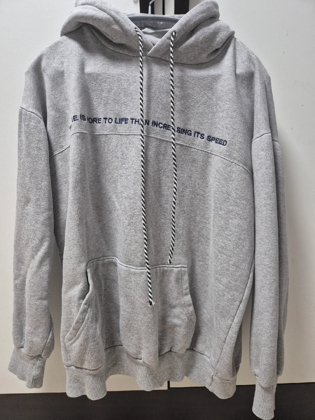 ABYO그레이 기모 후드티