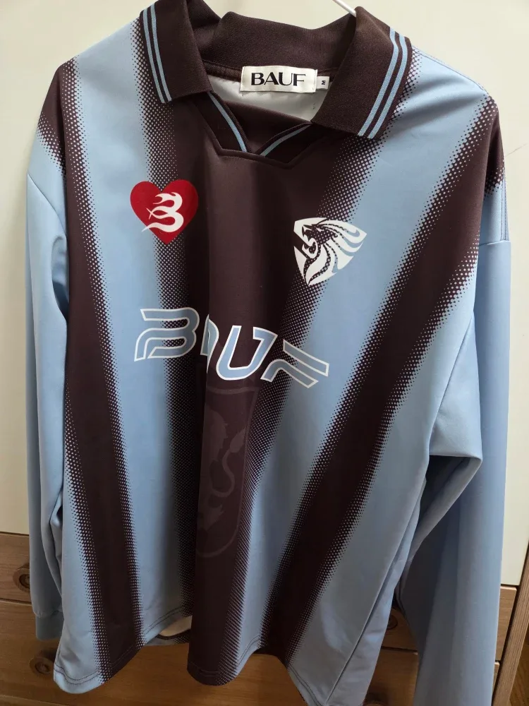 [M]Bauf 바우프 싸커 축구 엠블럼 풋볼 져지 빈티지 스카이블루