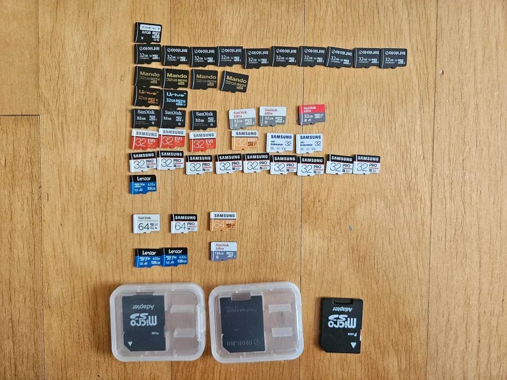 자동차 차량용 블랙박스 메모리카드 Micro sd 마이크로sd카드(32,64,128GB) 중고