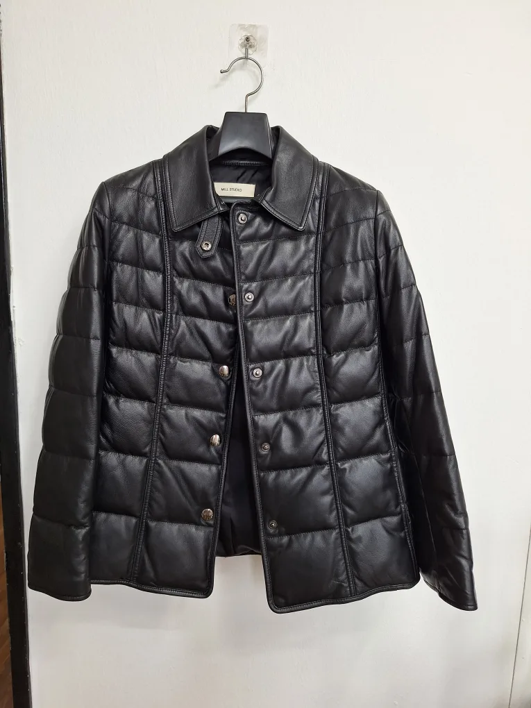 가죽 오리털 자켓 55ㅡ상태양호