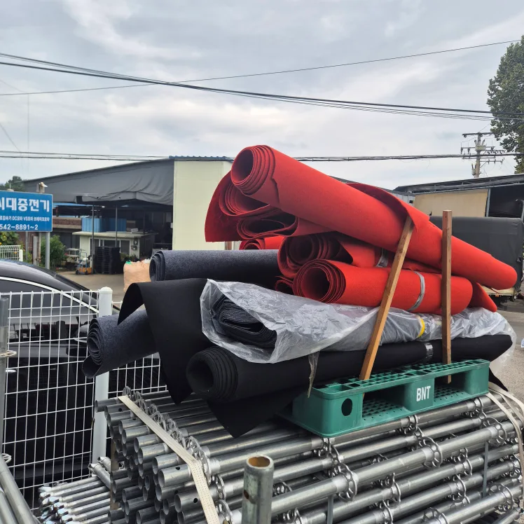 중고 파이텍스 원단 롤 (레드/블랙)