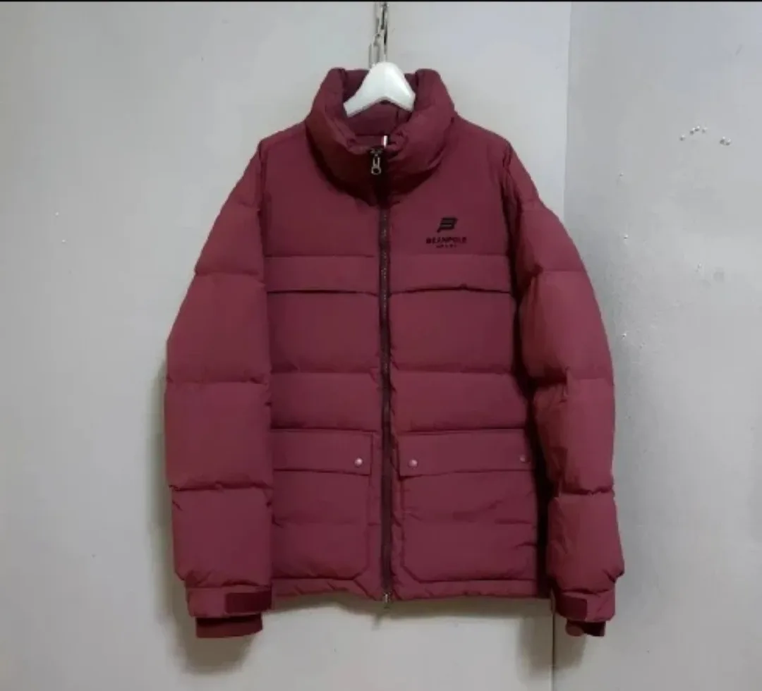 빈폴오리털 패딩 100 버건디