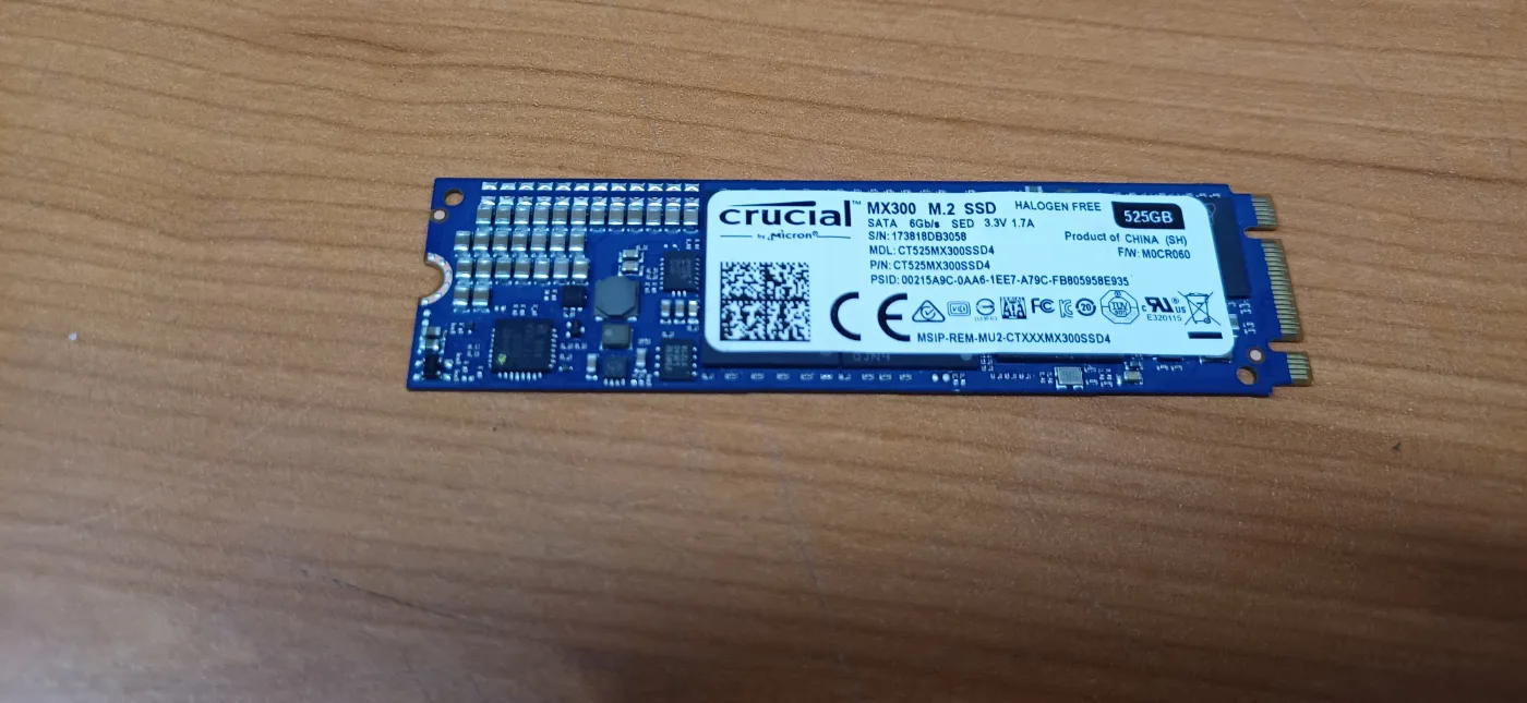 중고m2 SSD500G crucial mx300sata
