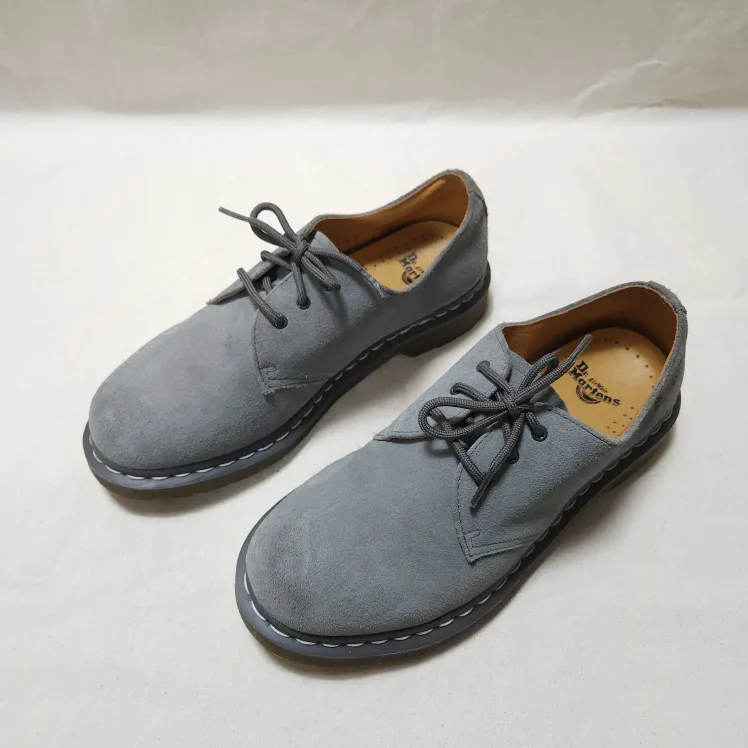 [8UK] 닥터마틴 1461 그레이 스웨이드 3홀 (260~265)