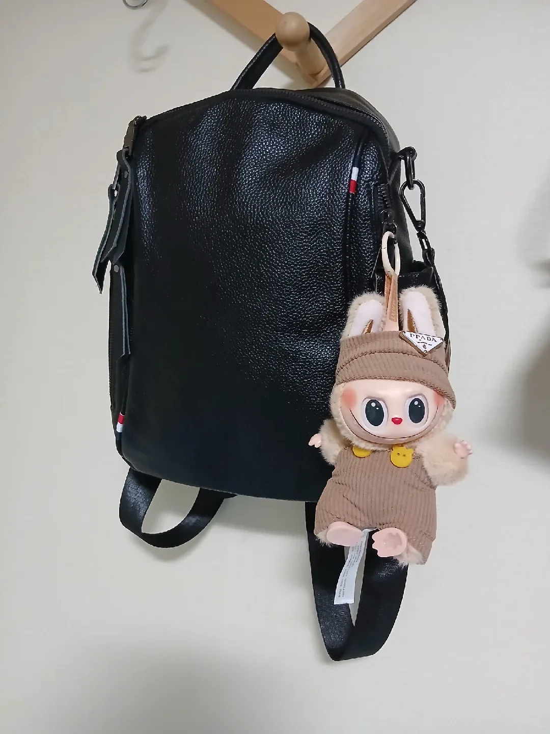 최종가격!!소가죽 백팩 블랙+키링포함