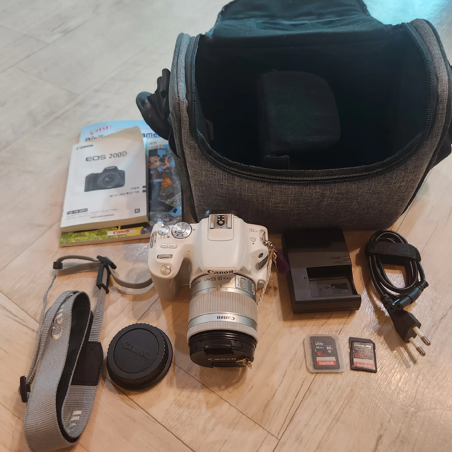 [canon] 캐논 DSLR EOS 200D 화이트(렌즈포함)