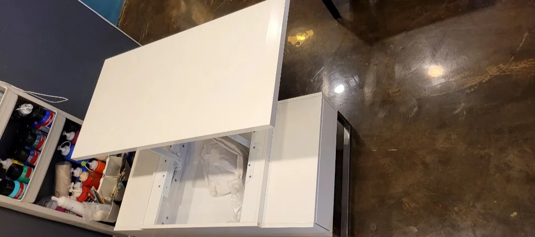 리프트업 테이블 120cm 흰색