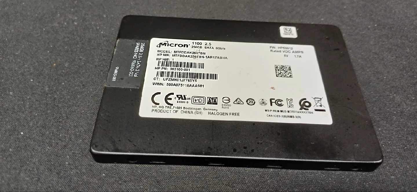 중고 ssd 256g 마이크론