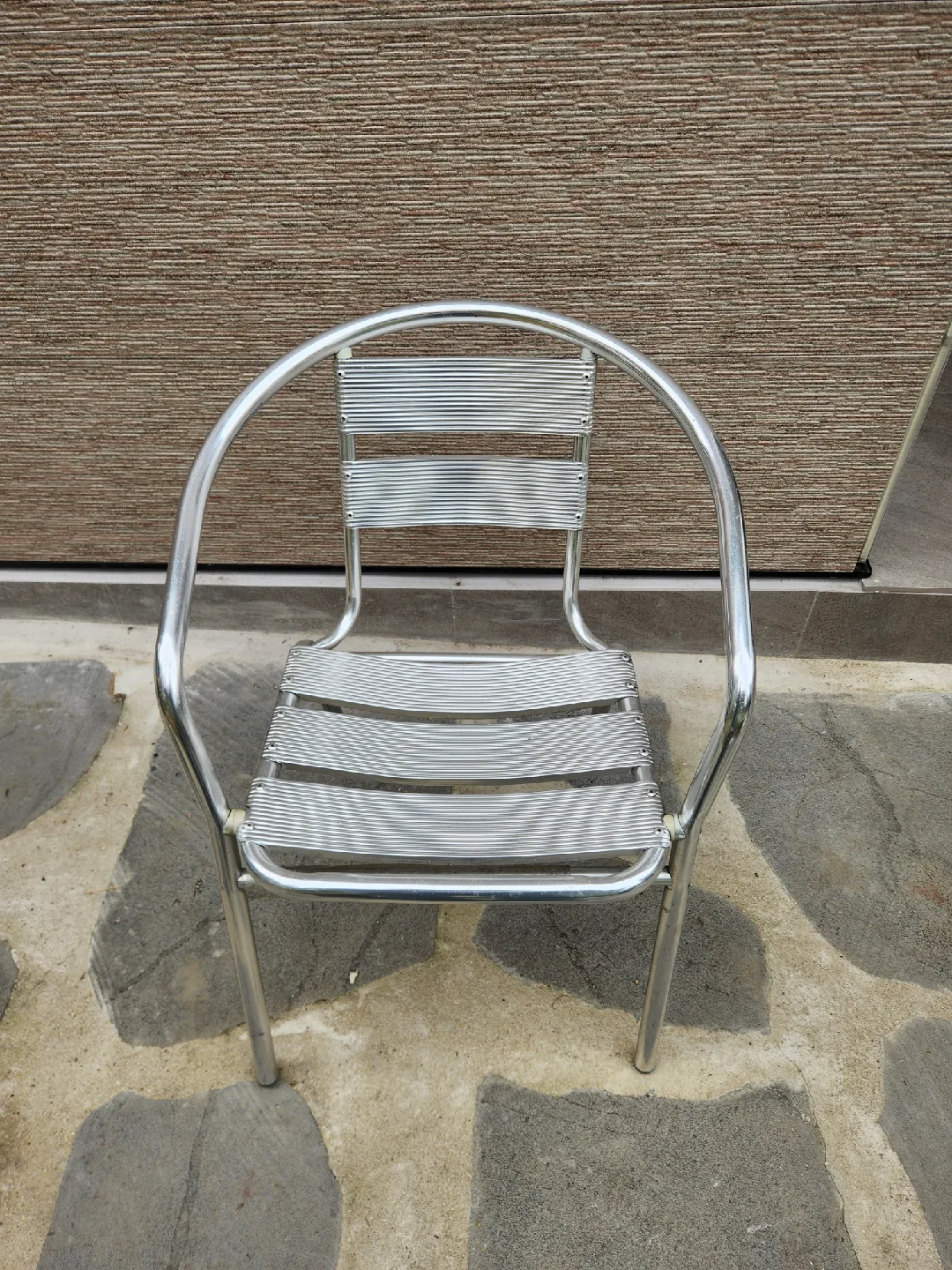 중고 알루미늄 야외 의자 8개