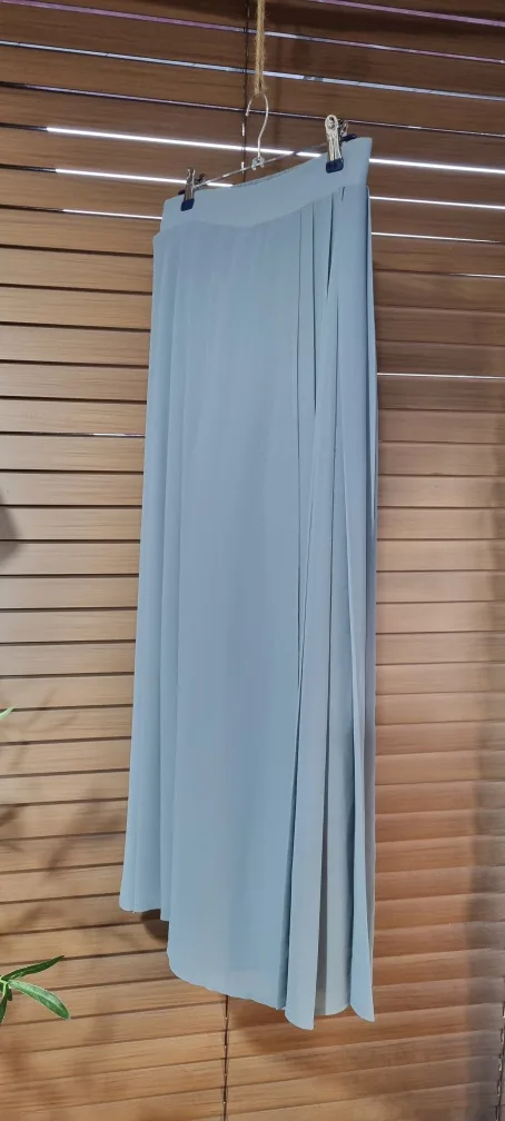 [55~66] 고퀄 여신 우아한 플리츠 와이드 랩스타일의 팬츠 뒷밴딩 고급스러움 롱한 기장감,