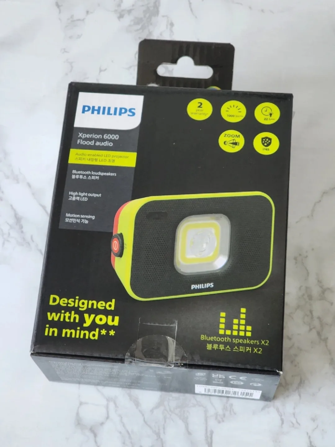 [새상품] 필립스 블루투스 스피커 겸용 LED 캠핑랜턴 Xperion 6000 Flood Audio