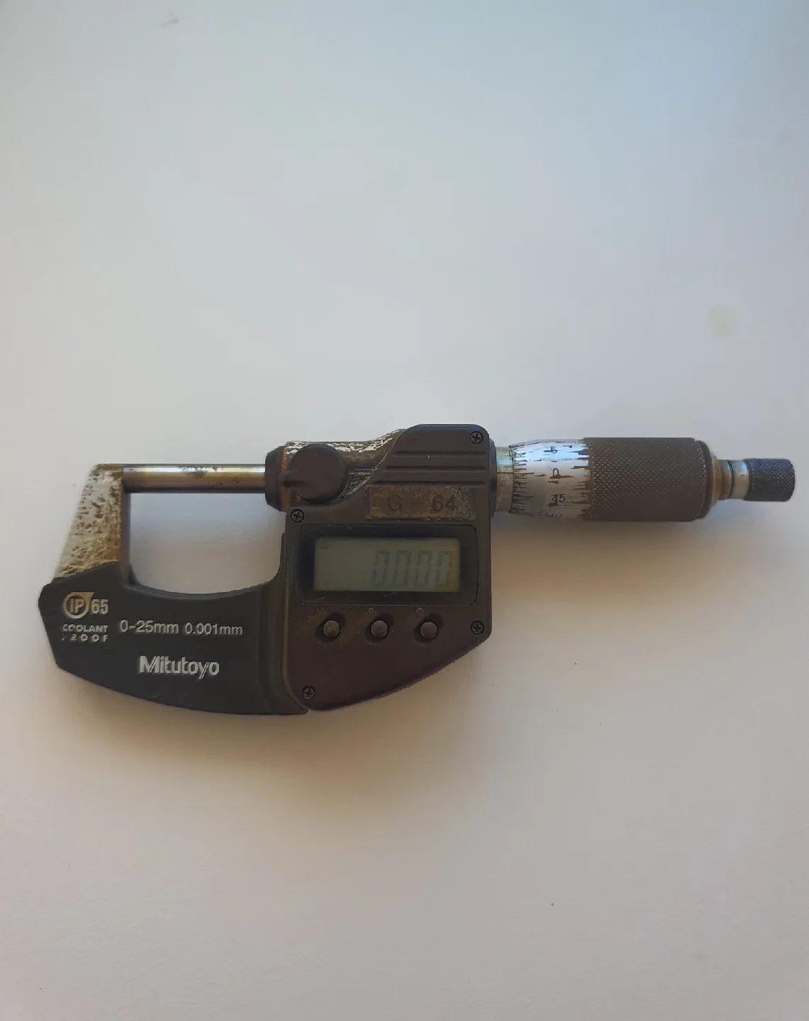 [중고품]미쓰도요 0-25 0.001 디지털마이크로미터 팜