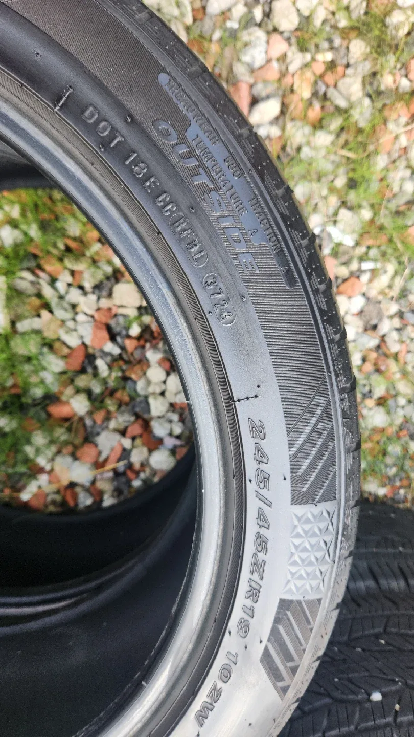 넥센 고급형 245/45ZR19 중고타이어 2개세트