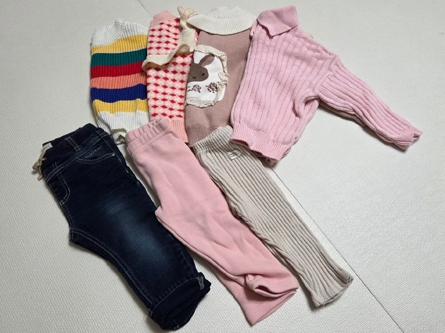 여아 80 90 사이즈 니트티 바지 레깅스 일괄