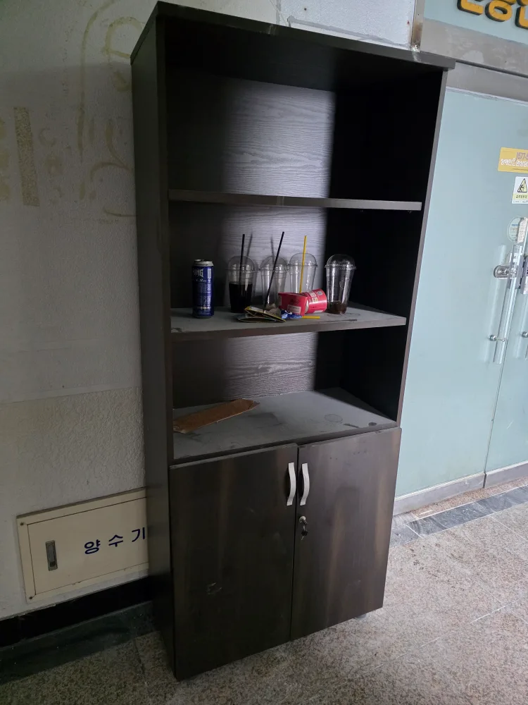 중고 나무 책장/서랍장