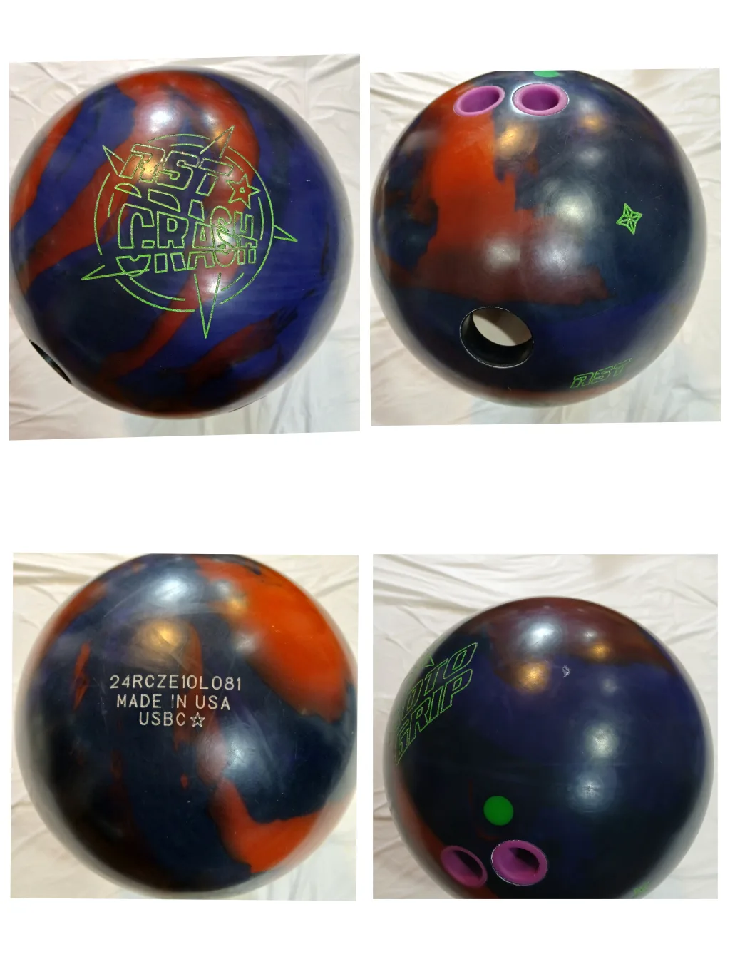 중고볼링공 로또그립 RST Crash 볼링공 15파운드