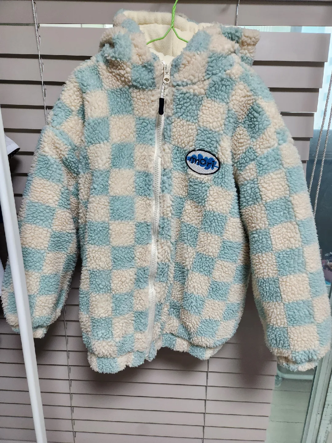 마리엔모리 체크 후리스 자켓 140