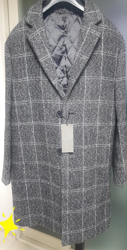 [미착용] 마인드브릿지 울라이크체크 세미 싱글코트 L