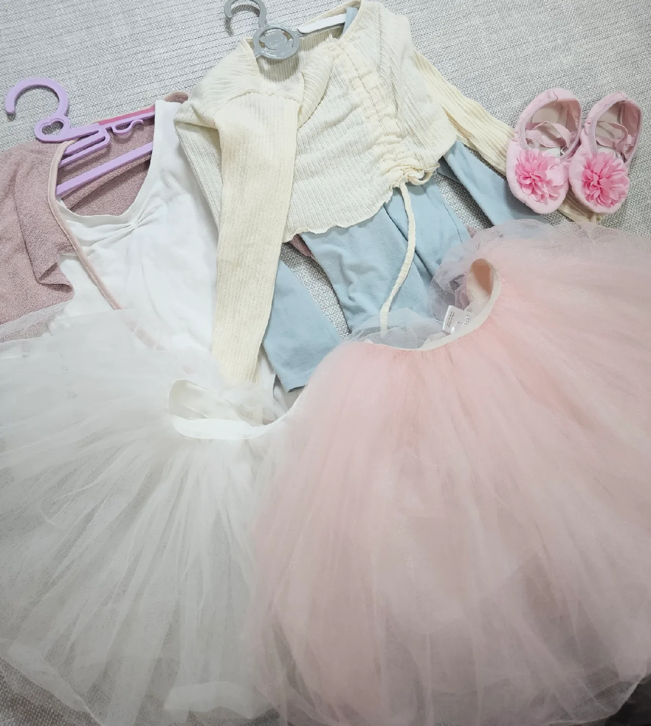 여아 발레복 일괄(5-6세 사이즈/신발 포함)