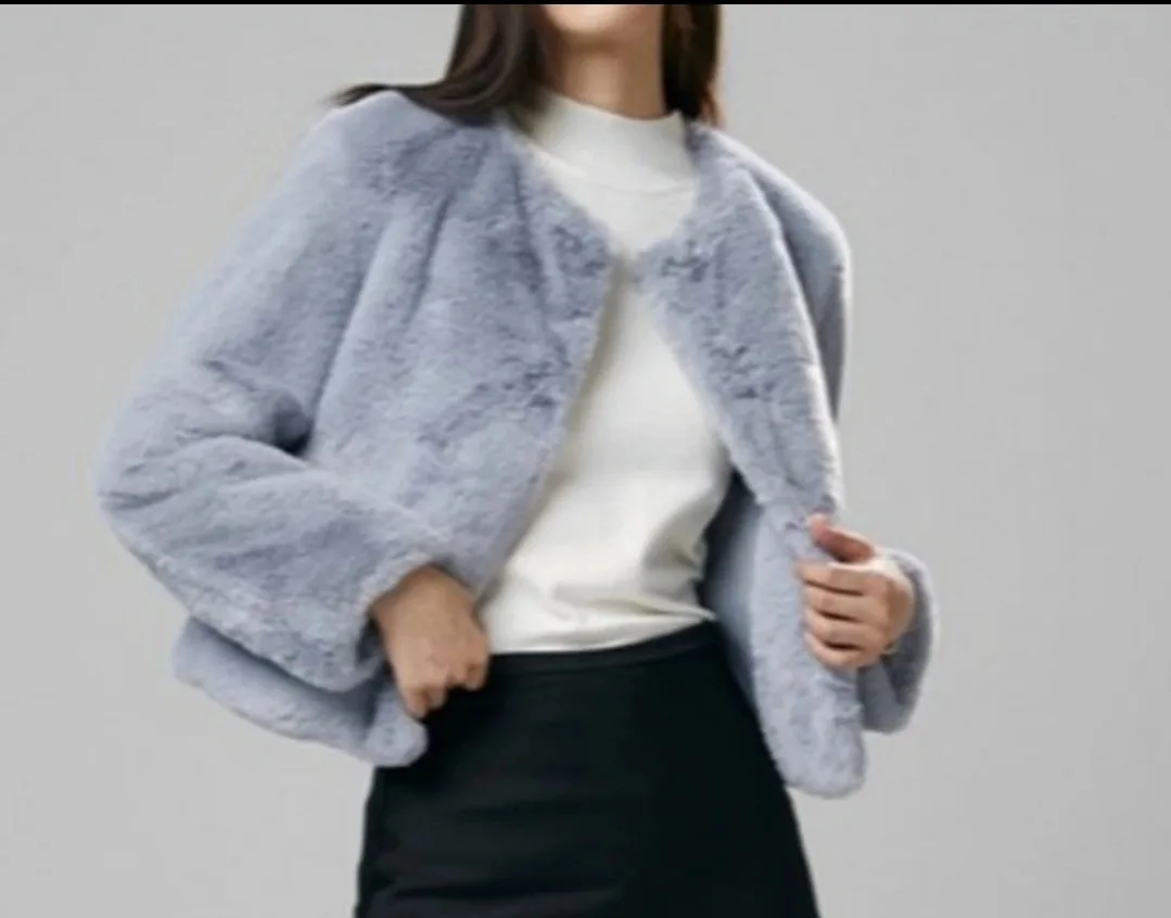 Mixxo 연그레이 퍼 자켓 M