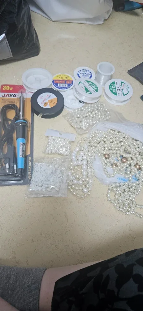 전기인두 & diy 진주 낚시줄8개(중고)