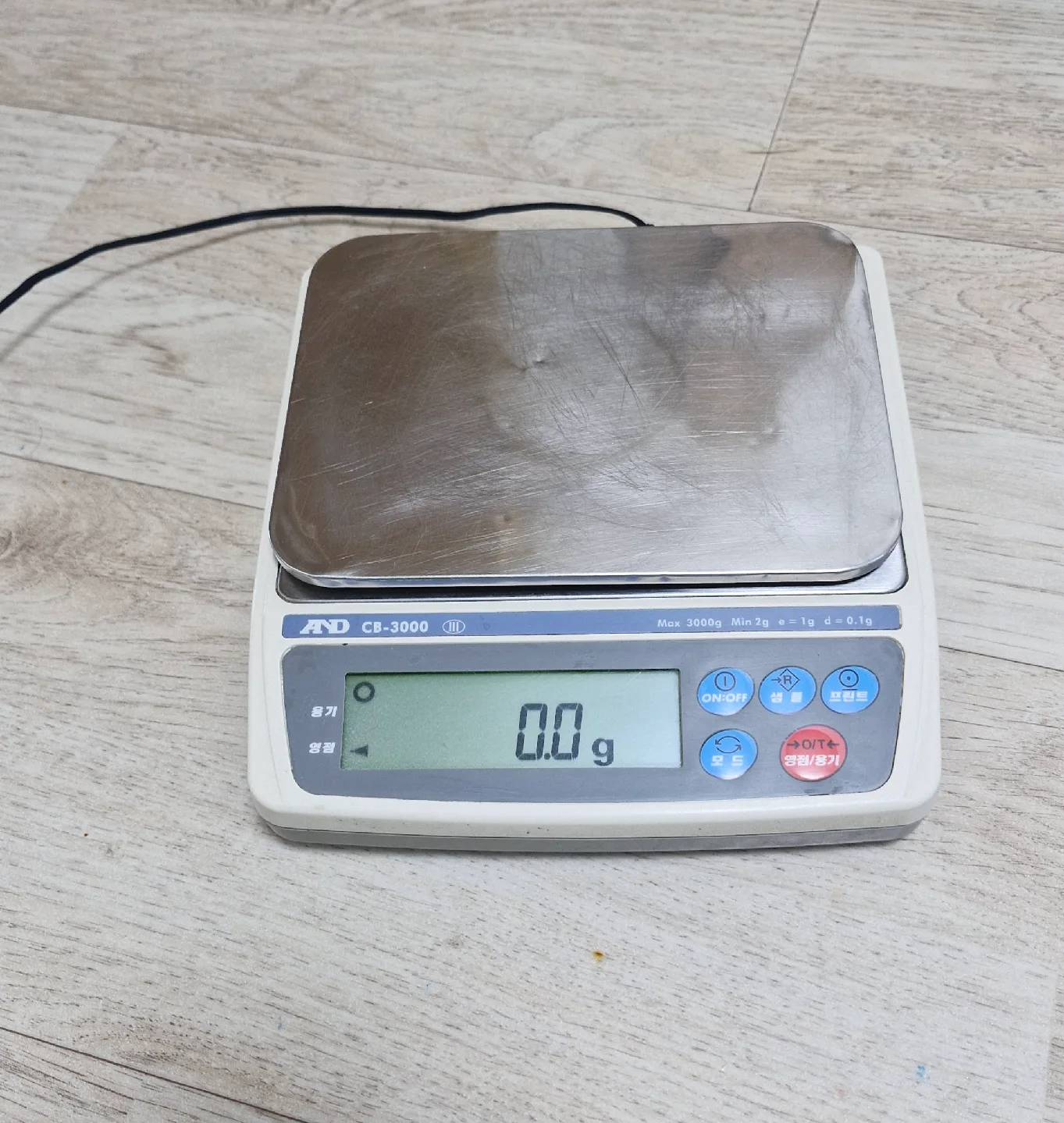 AND CB-3000 정밀전자저울 중고 최대 3KG 2015년 11월