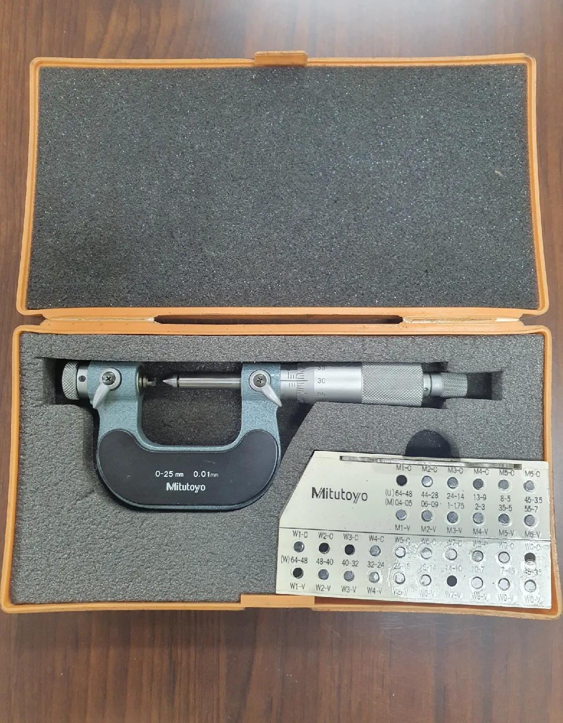 (중고품)미쓰도요 나사 외경 마이크로미터 0-25mm 팜