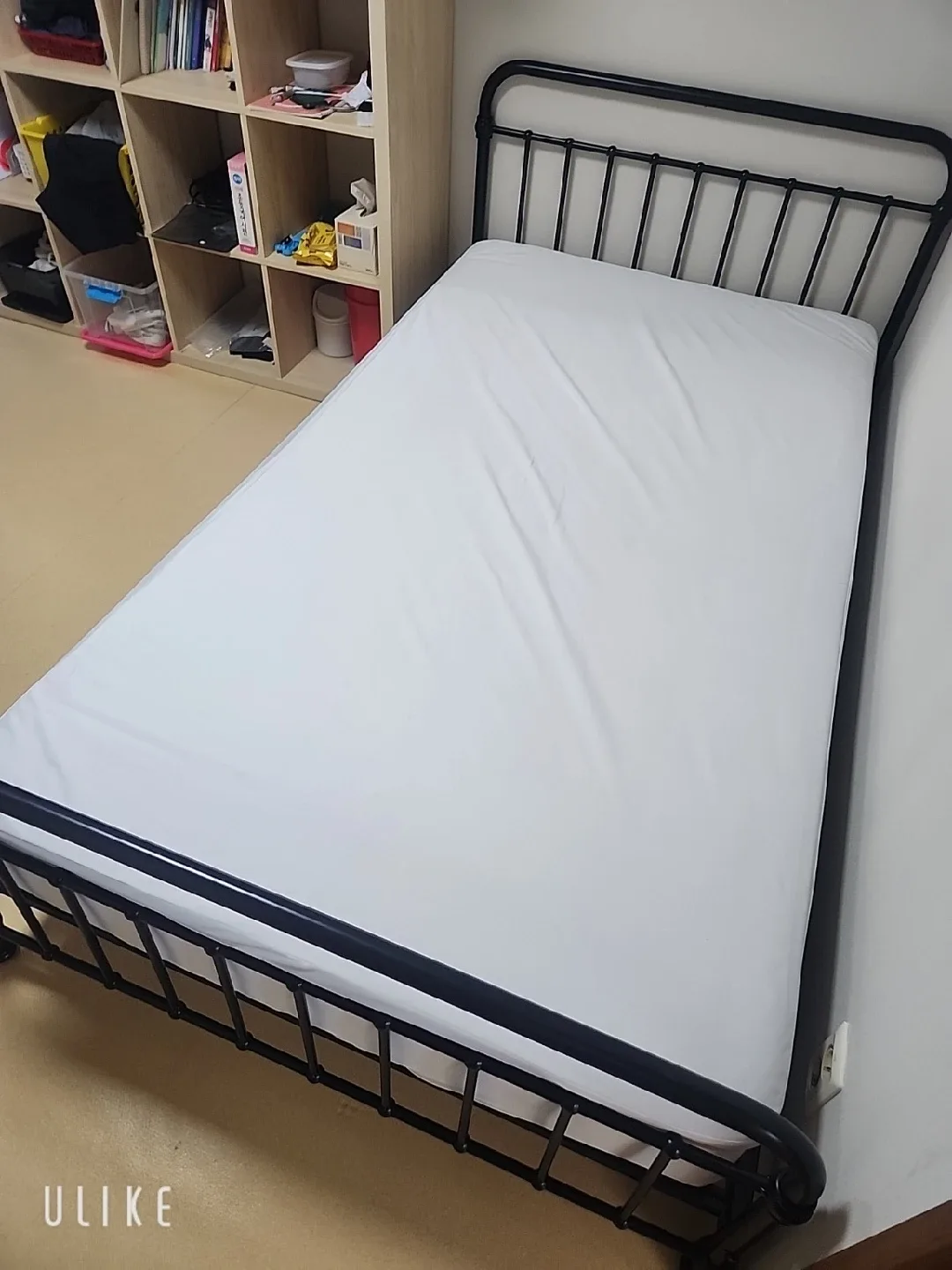 슈퍼싱글 침대 블랙 프레임,매트리스 세트