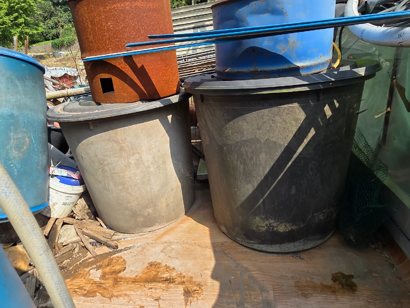 중고 고무통 물통 고래통 개당35,000원