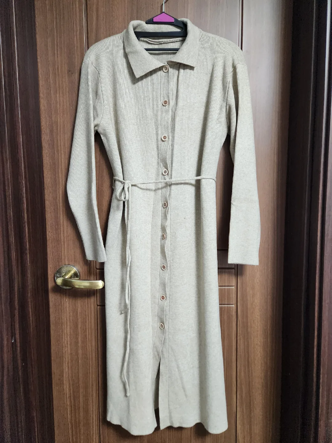 니트 롱 원피스 새상품 블랙 , 베이지