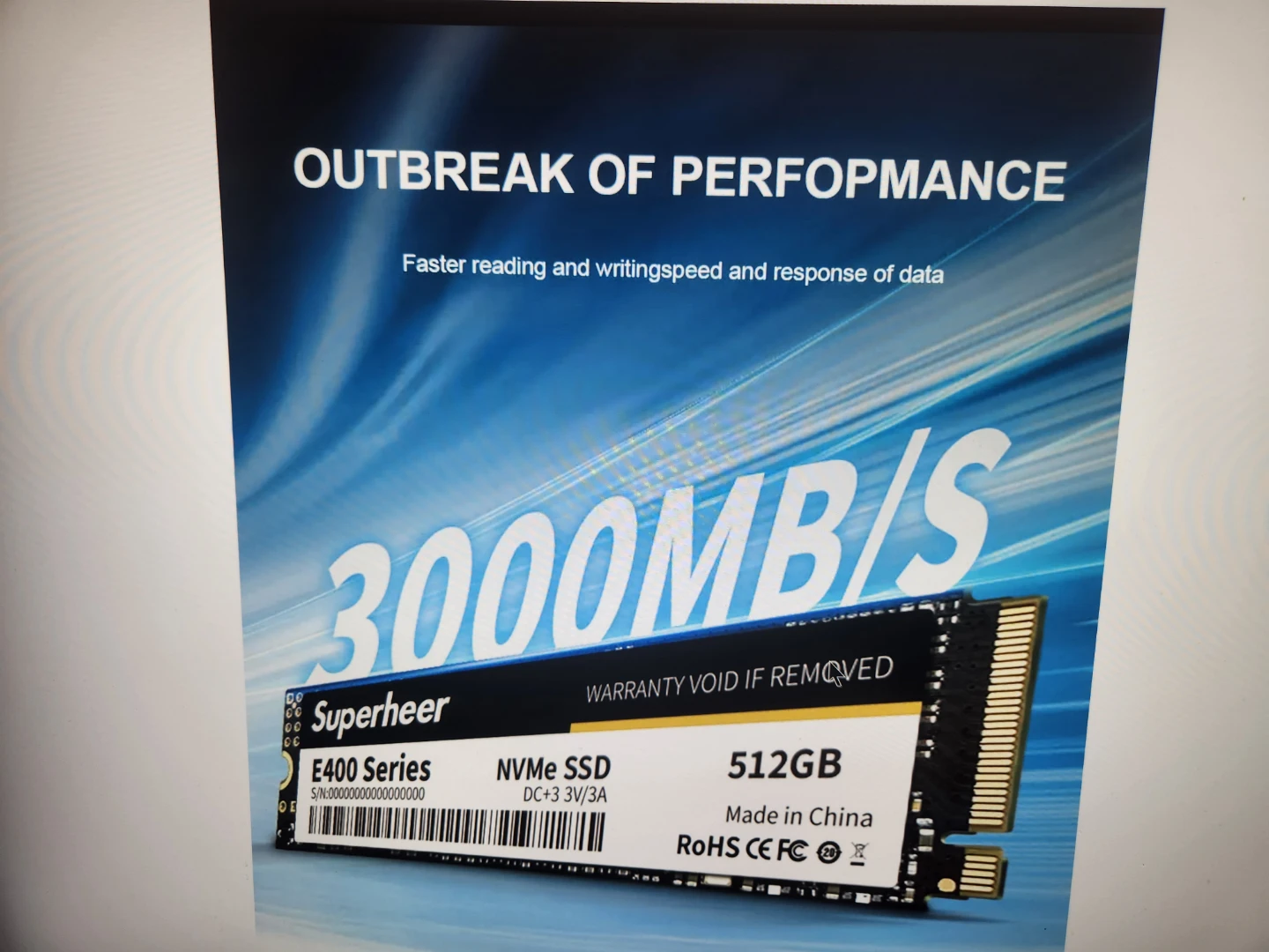 Superheer E400 NVMe SSD 512GB 새제품 | 디지털기기 | 당근 중고거래