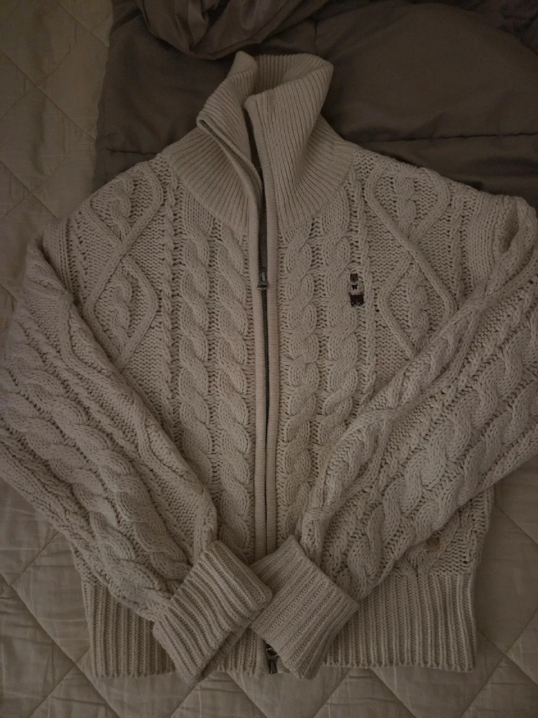 후아유 니트집업 아이보리