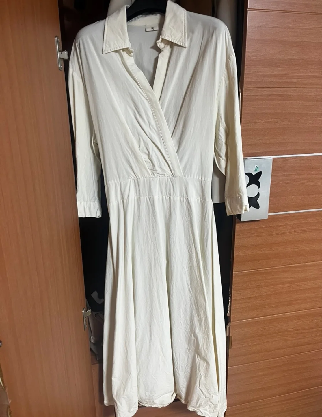 랩스타일 롱 원피스 아이보리