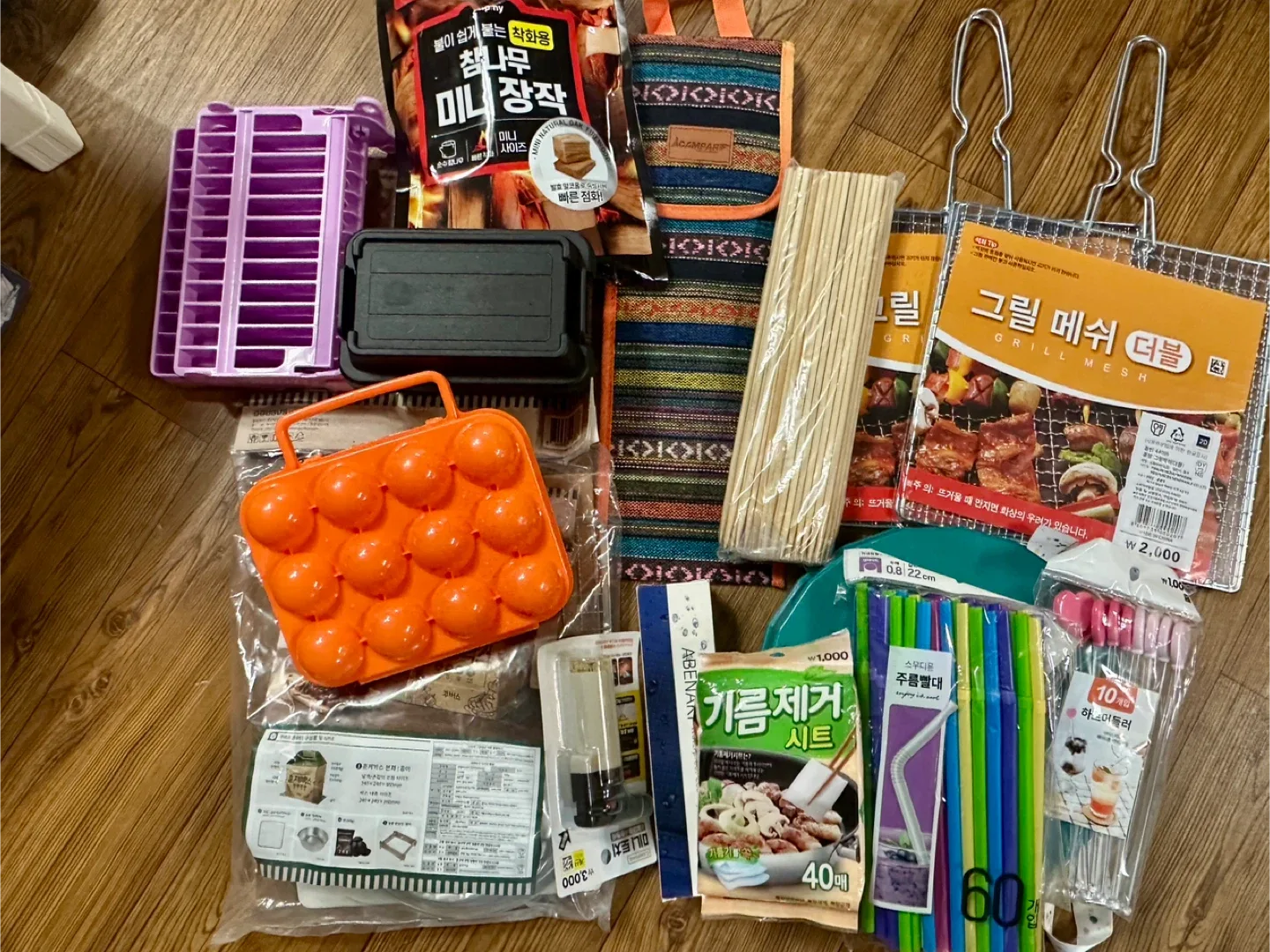 캠핑용품(미사용신품과 중고품)