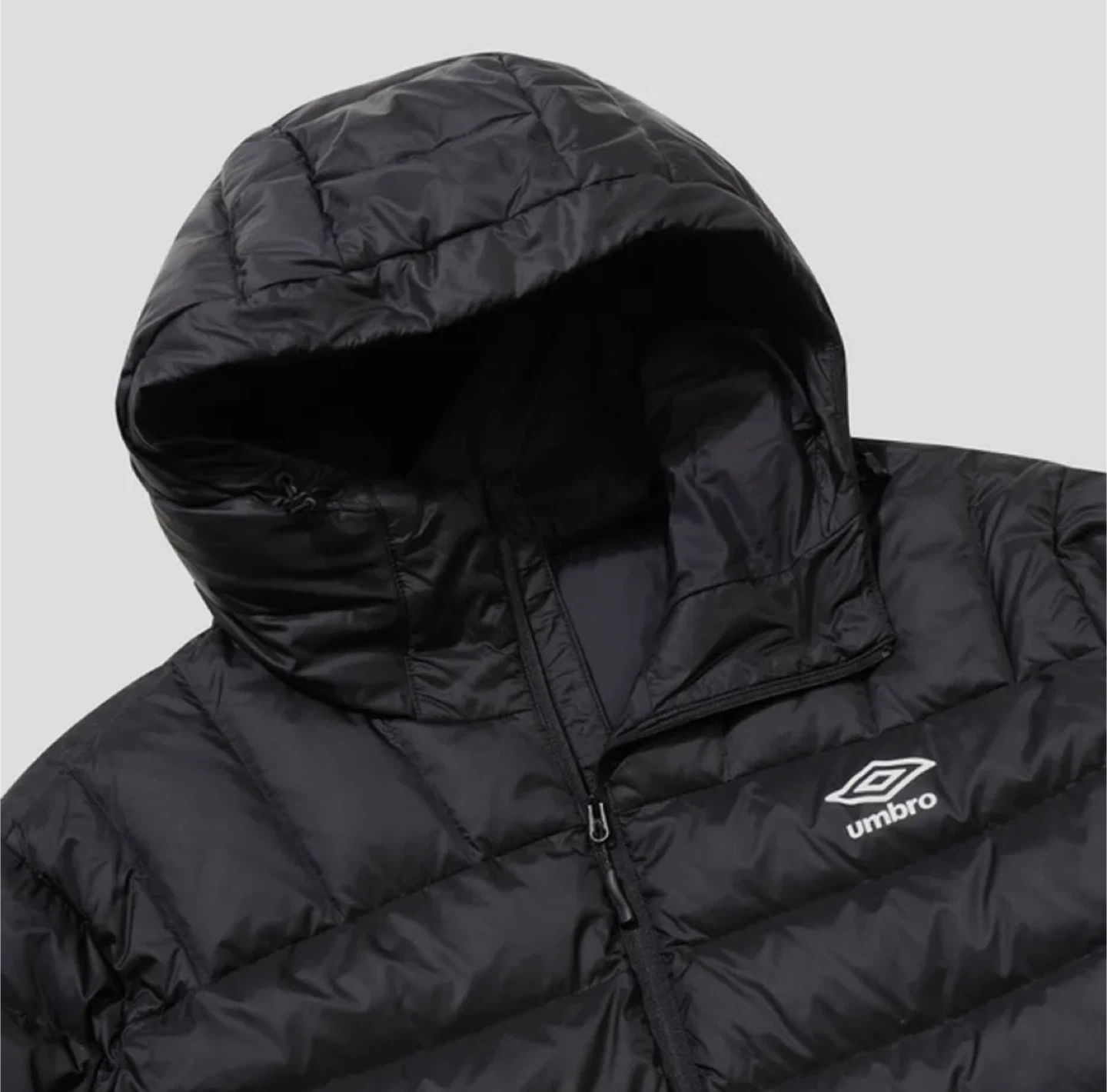 엄브로 페더플렉스 경량 후드형 다운 자켓 블랙 2XL