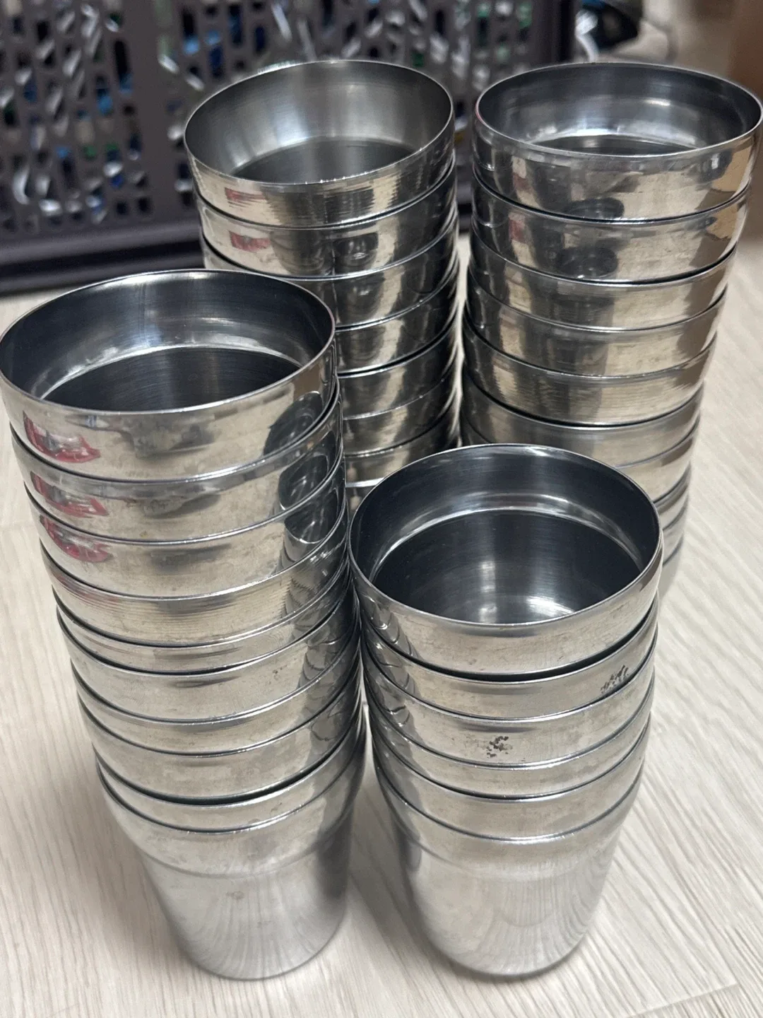 중고 스텐 컵 36개 일괄판매(개당270원꼴)