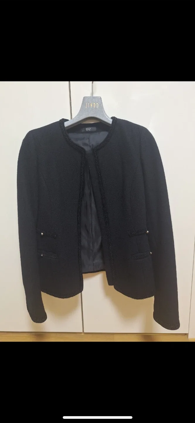 RYAN NEW YORK 블랙 트위드 자켓