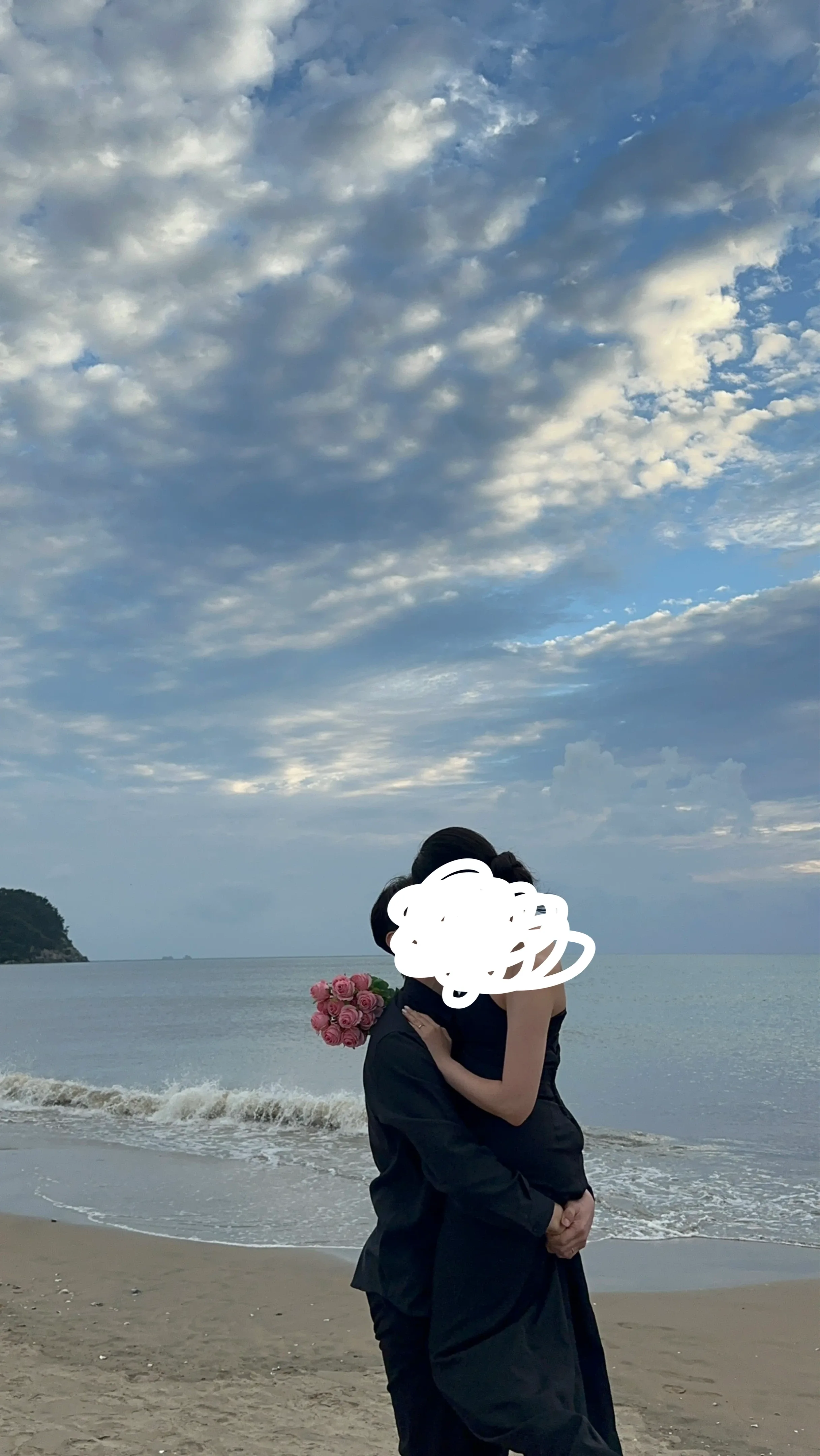 조화부케 분홍장미