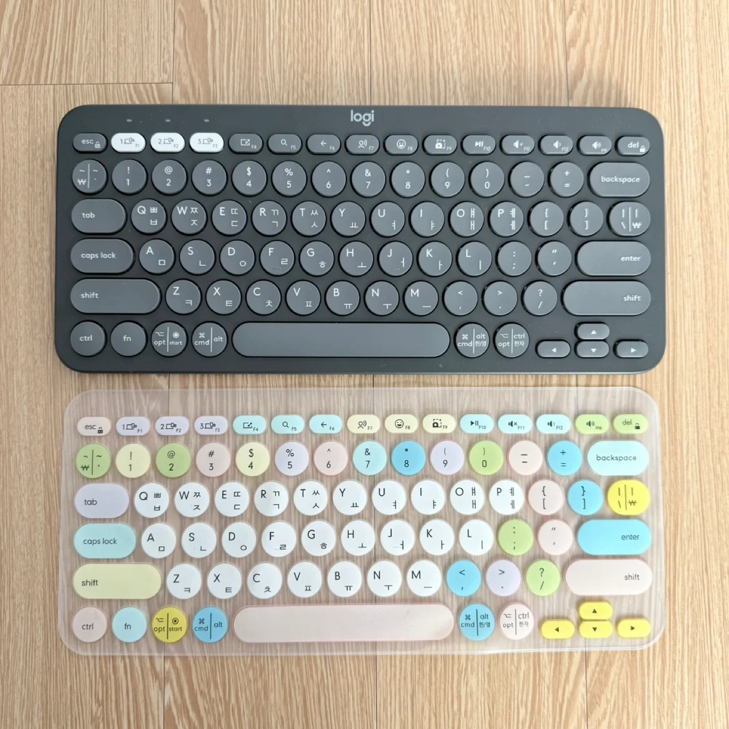 로지텍 K380 블루투스 키보드 + 키스킨